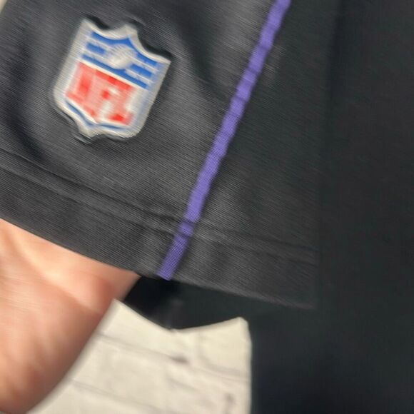 Nike NFL On Filed Baltimore Ravens Black Polo Short sleeve Size XL Dri Fit - Picture 4 of 10